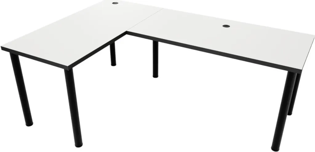 Eck-Computertisch LOOK N, 200/135x73-76x65, Schwarz, Recht – Bild 5