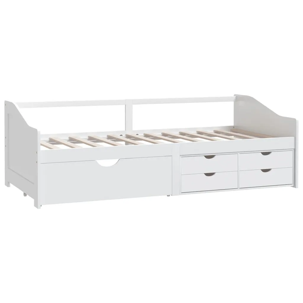 VidaXL Tagesbett 3-Sitzer Mit Schubladen Weiß Kiefernholz 90x200 Cm – Bild 3