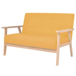 VidaXL 2-Sitzer Sofa Stoff Gelb