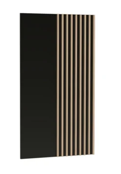 FURNIX Wandpaneel CALLINI C-10 Mit Lamellenleisten Schwarz-Artisan Eiche