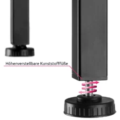 Tectake Schreibtisch Mit Ablage Und Stofftasche - Industrial Dunkelbraun, 80 Cm