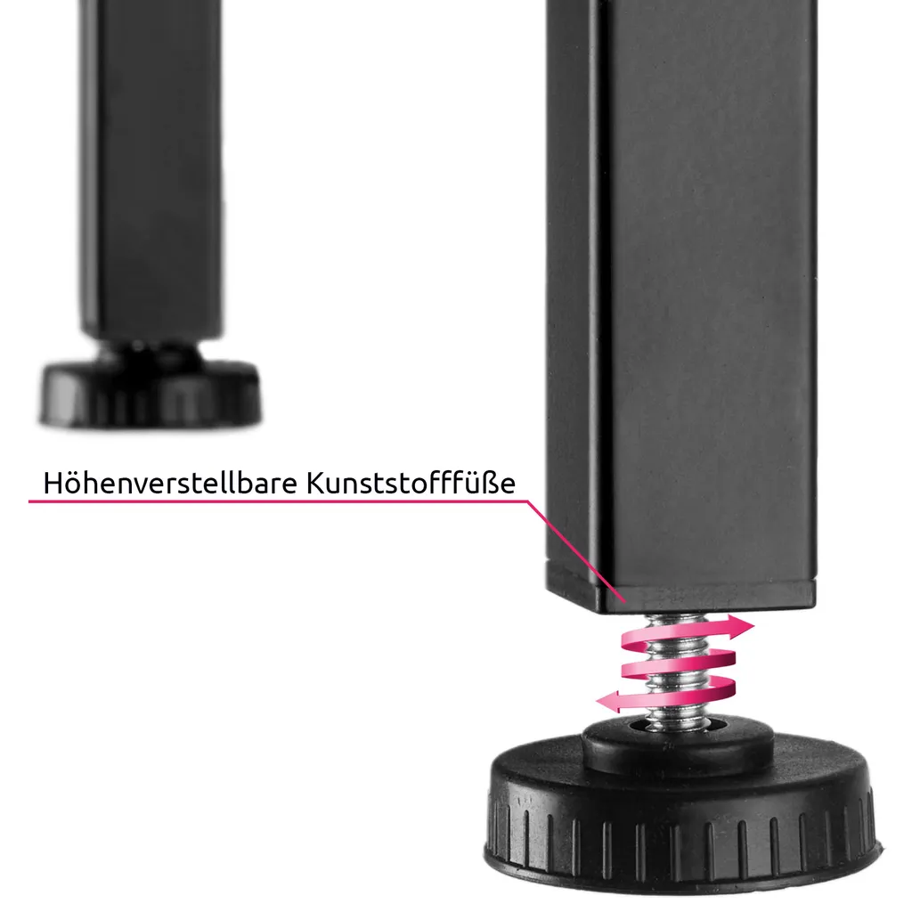 Tectake Schreibtisch Mit Ablage Und Stofftasche - Industrial Dunkelbraun, 80 Cm