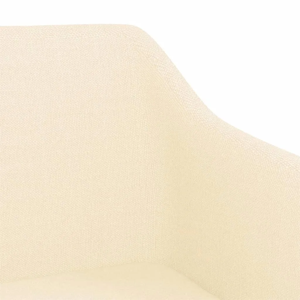 VidaXL Esszimmerstühle 2 Stk. Drehbar Creme Stoff – Bild 9