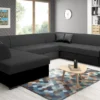 FURNIX Wohnlandschaft XXL-Sofa Sofalandschaft NOSMISS Grau MA1100OR100
