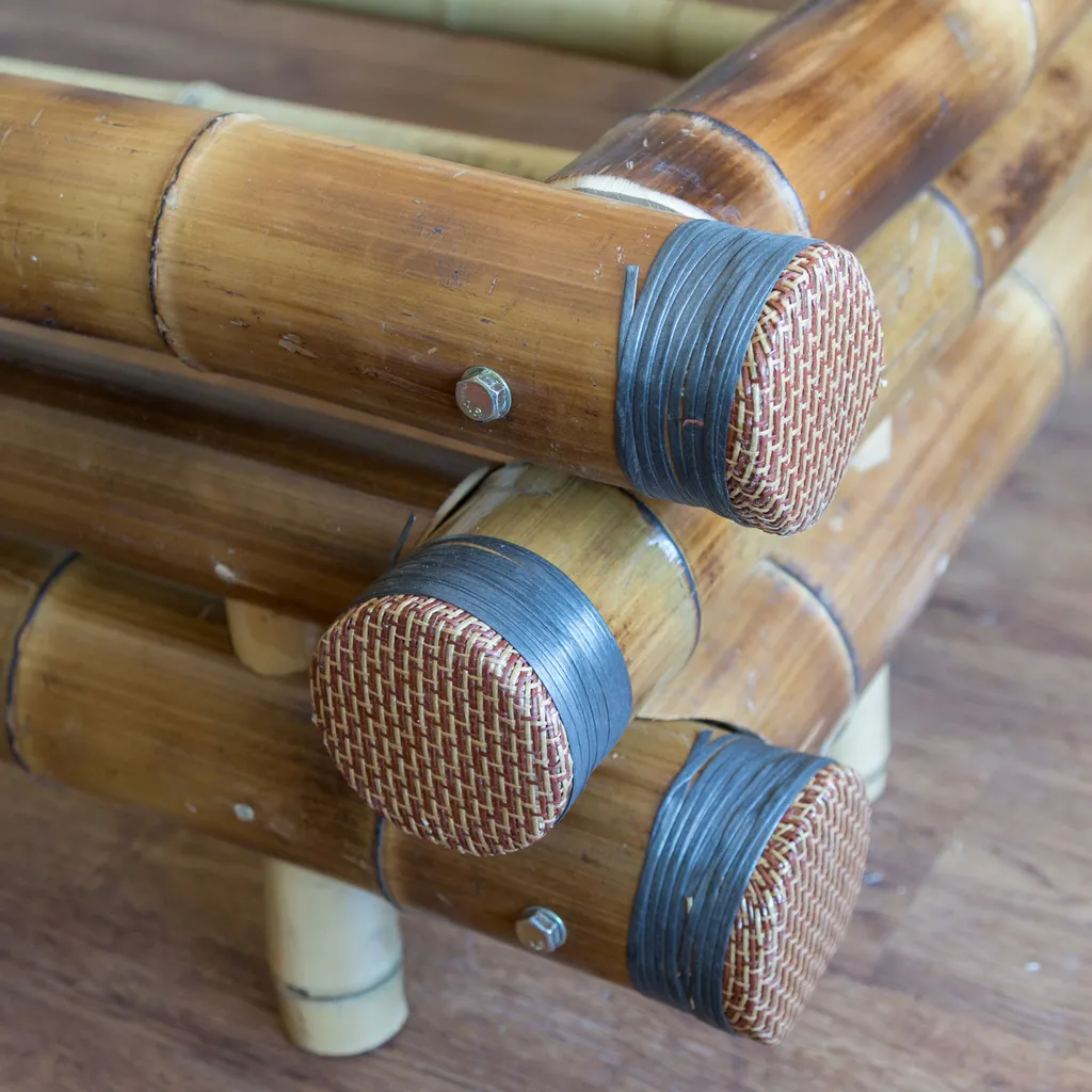 Homestyle4u 32, Bambusbett 140x200 Cm Bettgestell Mit Lattenrost Holzbett Futonbett Bambus Braun – Bild 4