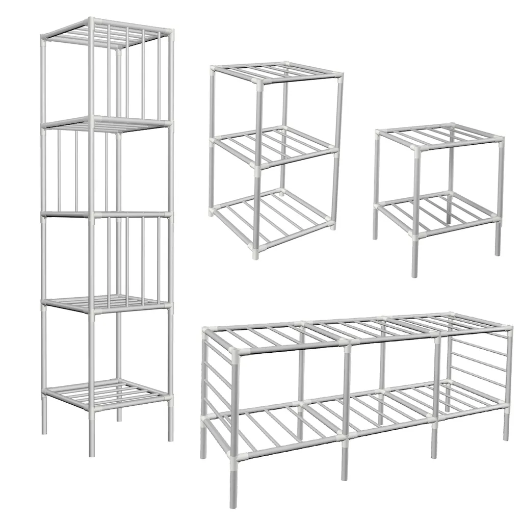 Großes XXL Schrankregal Offener Kleiderschrank DIY-Regal Begehbar Faltschrank – Bild 2