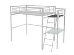 Hochbett Mit Schreibtisch - 140 X 190 Cm - Weiß - CASUAL II