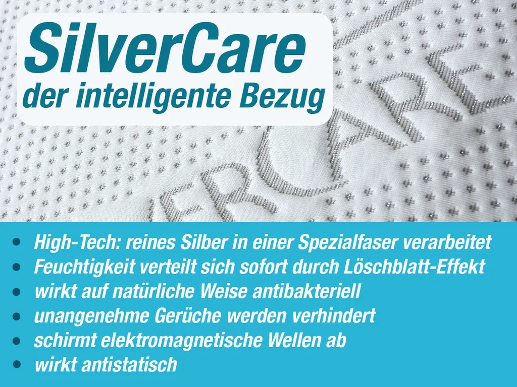 BMM Komfort XXL 7-Zonen Matratze H4 Extra Hart, SilverCare Klimaband, SchulterPLUS, 90x200cm – Bild 4