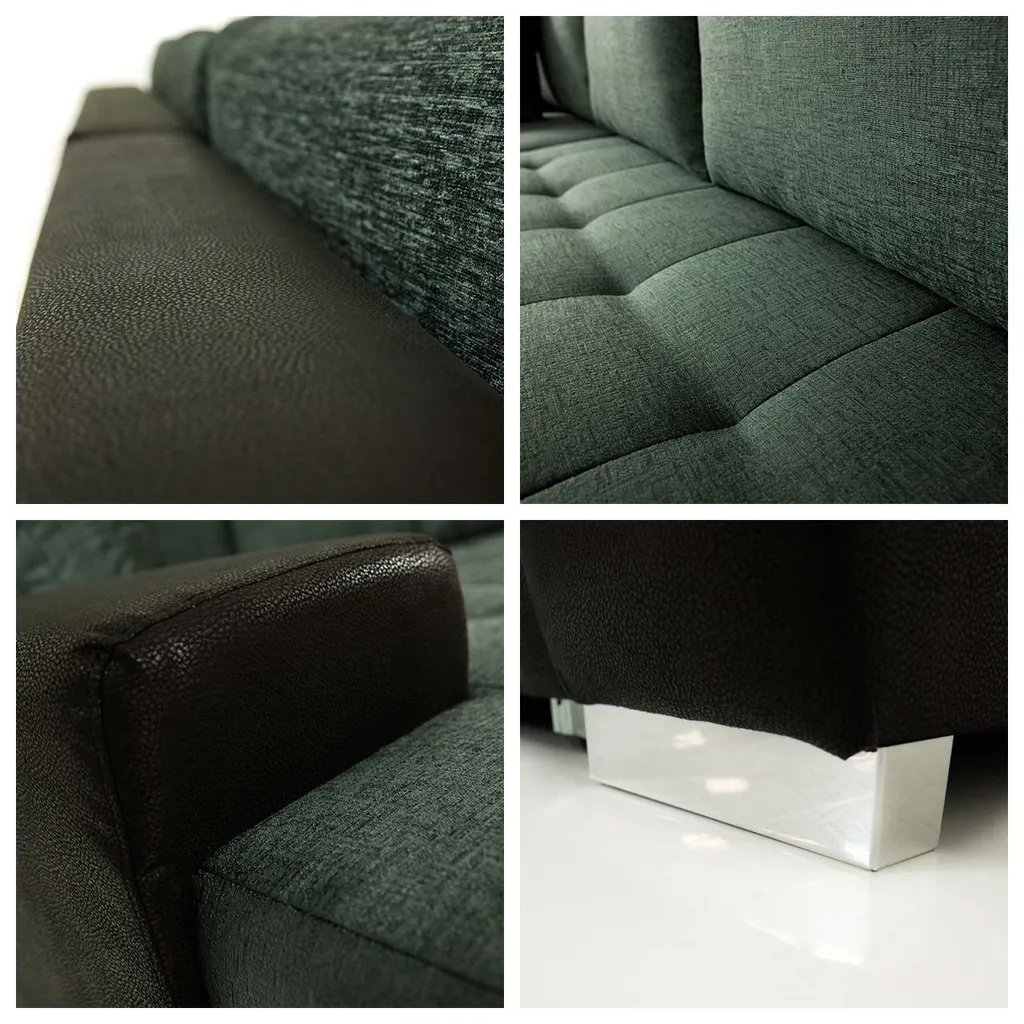 Mirjan24 Ecksofa Orkan Mini Cord, Polsterecke Mit Bettkasten Und Schlaffunktion, Elegante Eckcouch (Farbe: Poso 14) – Bild 5