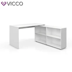 Vicco Eckschreibtisch Flexplus Weiß 137 X 75,4 X 60 Cm Holzwerkstoff