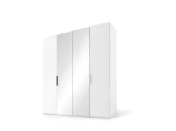 Drehtürenschrank Swift B200/H216/T58 Polarweiß & Spiegel