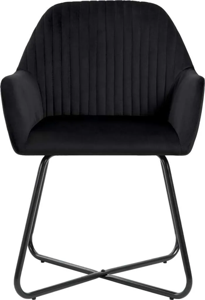VidaXL Esszimmerstühle 4 Stk. Schwarz Samt – Bild 3