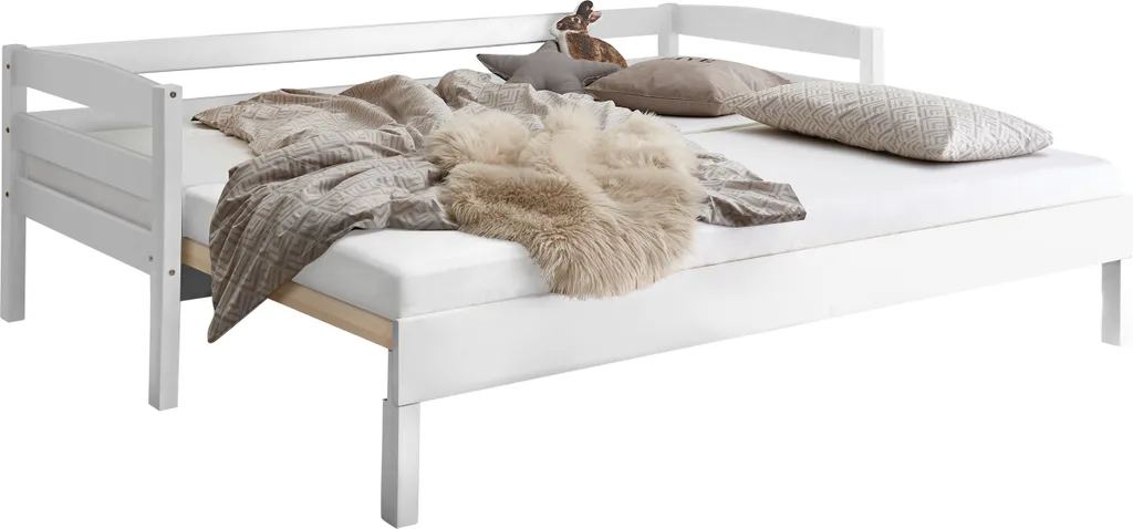 Relita Funktionsbett EMILIA 90/180x200, Buche Massiv Weiß; EB2041117