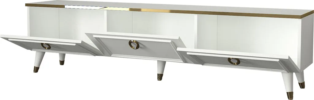 TV Lowboard Cornelia Weiß | B 180 Cm X H 46,3 Cm X T 35 Cm – Bild 5