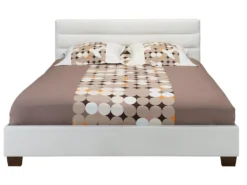 Polsterbett - Kunstleder - 160 X 200 Cm - Weiß - FAUSTIN