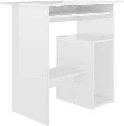 VidaXL Schreibtisch Hochglanz-Weiß 80x45x74 Cm Holzwerkstoff