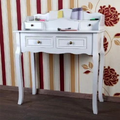 Mucola Antiker Sekretär In Weiß Schreibtisch Schminktisch Shabby Chic Landhausstil Schreibsekretär Computertisch Arbeitstisch Tisch