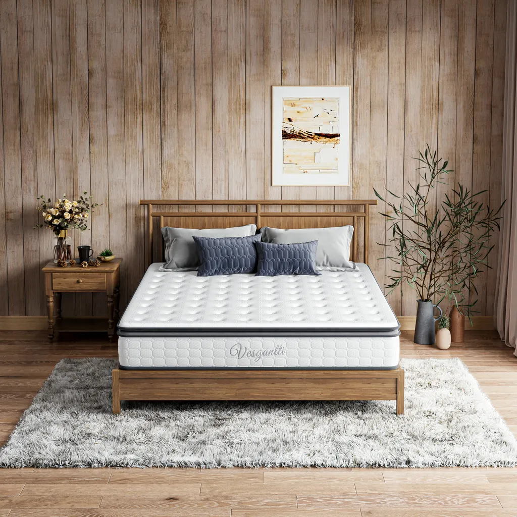 Vesgantti Matratze 120x200 7-Zonen Taschenfederkernmatratze Modern Tonnentaschenfederkernmatratze (H4, Fashion Pillow-top 27cm) – Bild 7