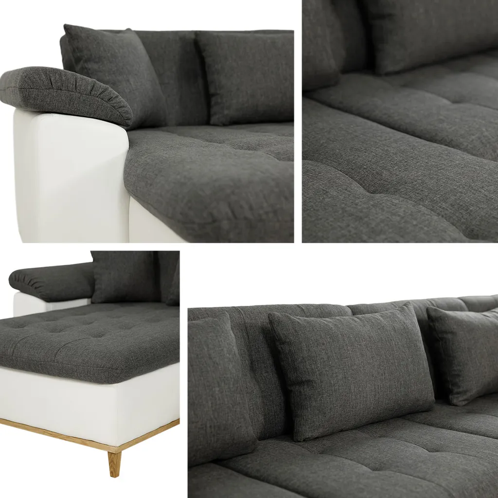 Mirjan24 Ecksofa Nikos, Eckcouch Mit Schlaffunktion, Wohnlandschaft Vom Hersteller (Zetta 294 + Zetta 291, Seite: Links) – Bild 4