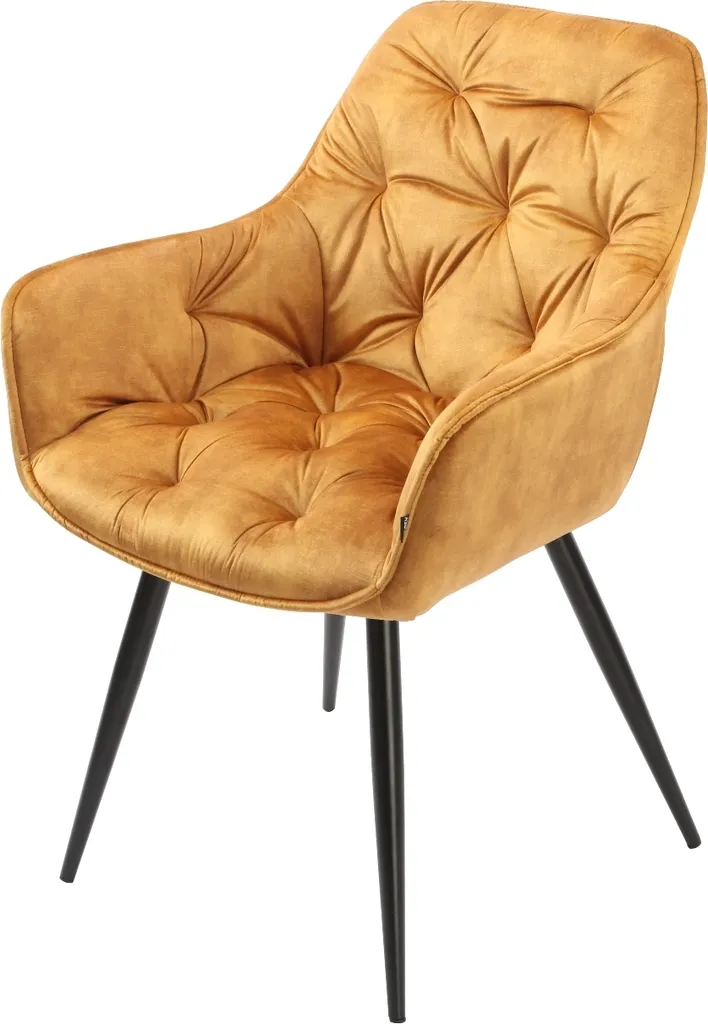 Selsey - Paraguay Gesteppter Polsterstuhl In Gelb