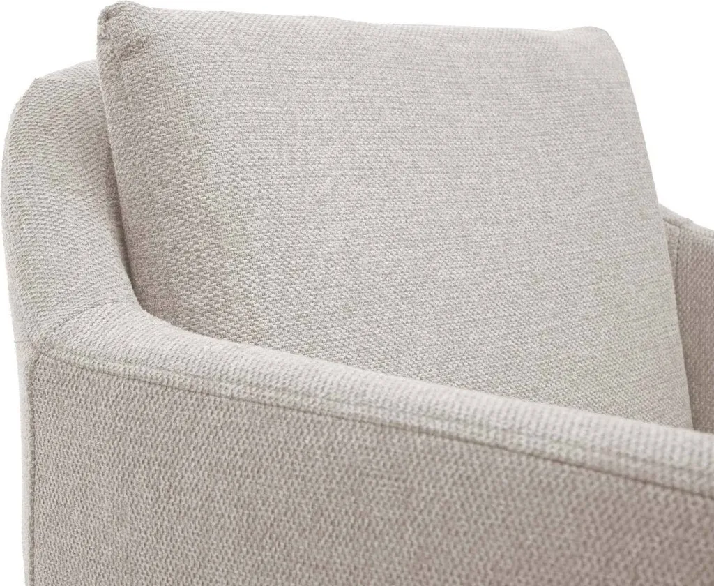 Esszimmerstuhl HWC-H93, Küchenstuhl Lehnstuhl Stuhl Stoff/Textil Creme-beige – Bild 5