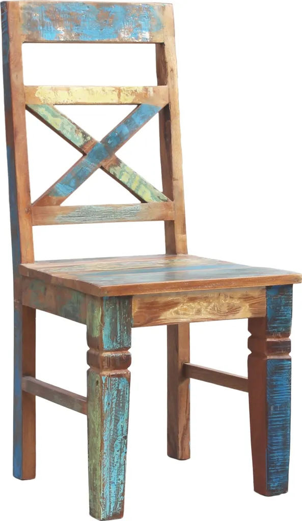 SIT Möbel Esszimmerstuhl 2er-Set | Altholz Lackiert | Bunt | B 45 X T 45 X H 100 Cm | 09112-98 | Serie RIVERBOAT – Bild 4