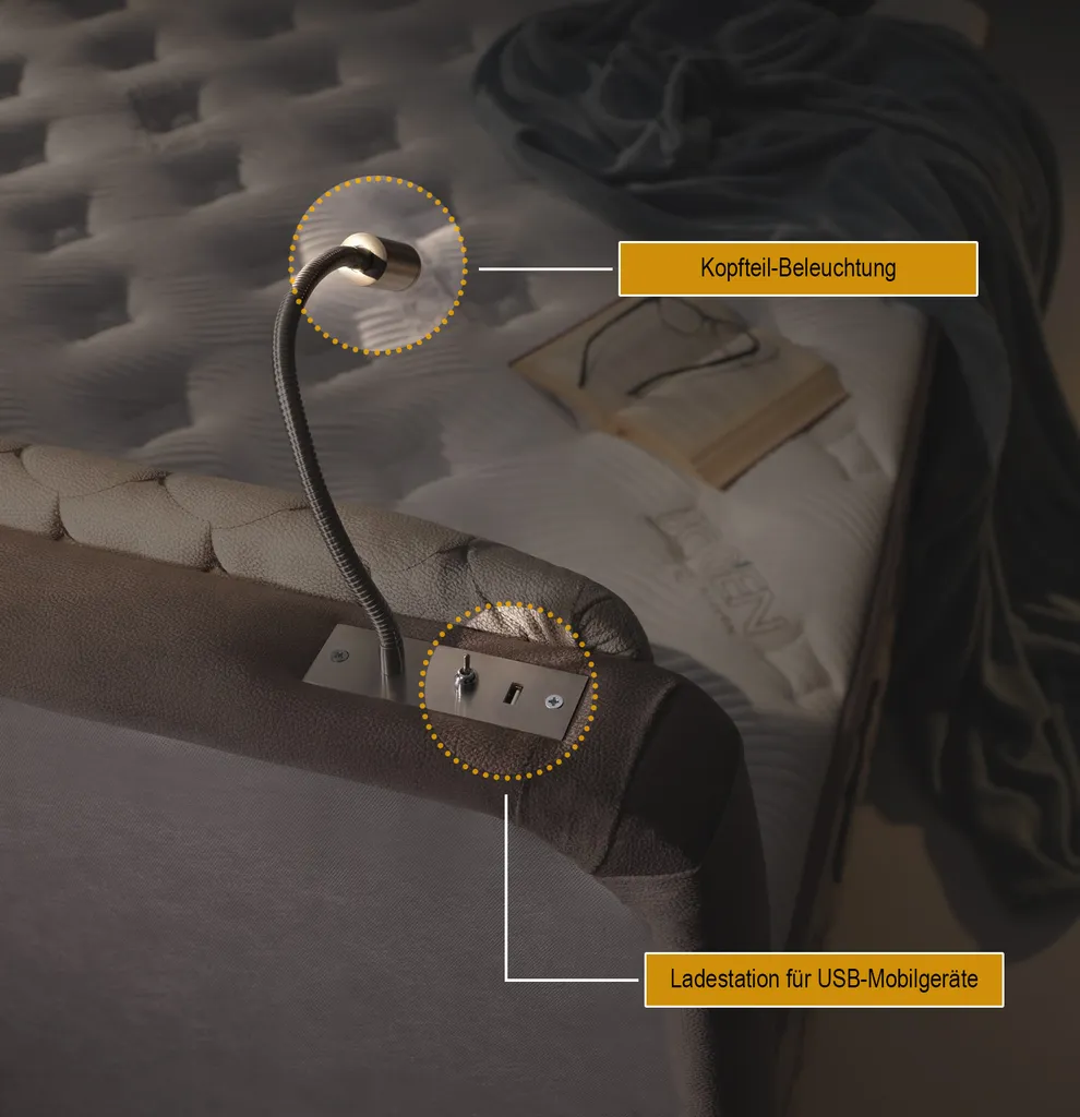 Boxspringbett Doppelbett - Borjen Bambi Yatak Das Perfekte Bett Für Ihr Schlafzimmer. 180x200cm Bett Taschenfederkern-Matratze, Topper Mit Memoryeffekt, Mit Bettkasten – Bild 10