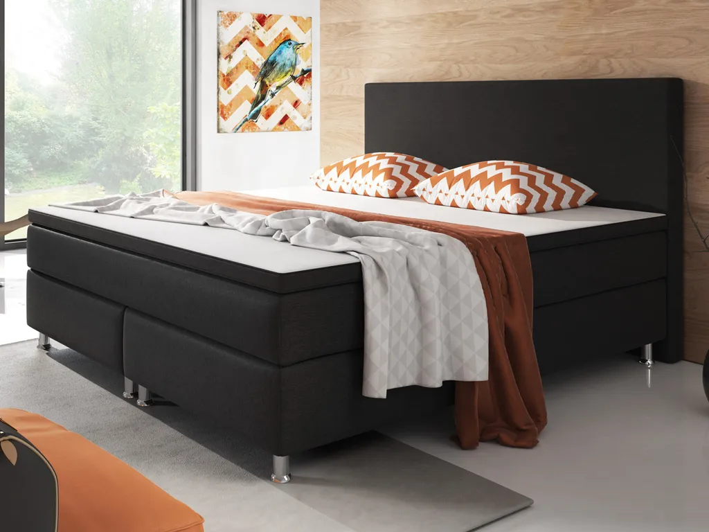 Inter Handels Boxspringbett Berlin, 180x200, Schwarz – Bild 3
