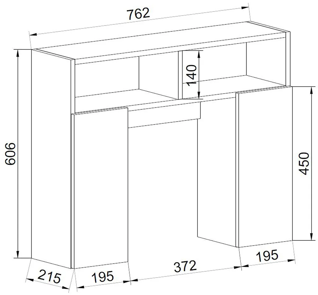 VCM Holz Wandregal Hängeregal Überbau WC Toilette Badmöbel Waschmaschine Schrank Regal Tinoli S – Bild 3