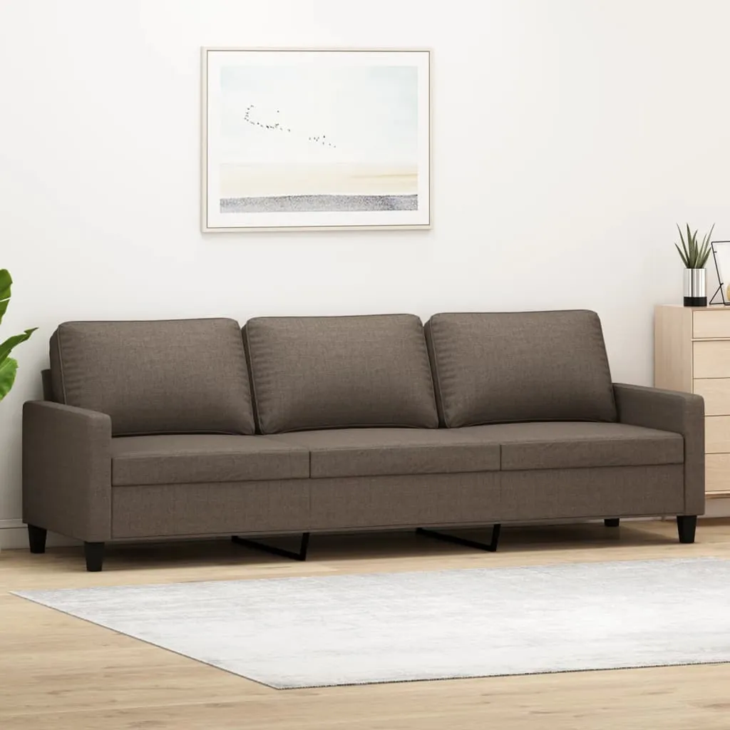 VIDAXL 3-Sitzer-Sofa Taupe 210 Cm Stoff