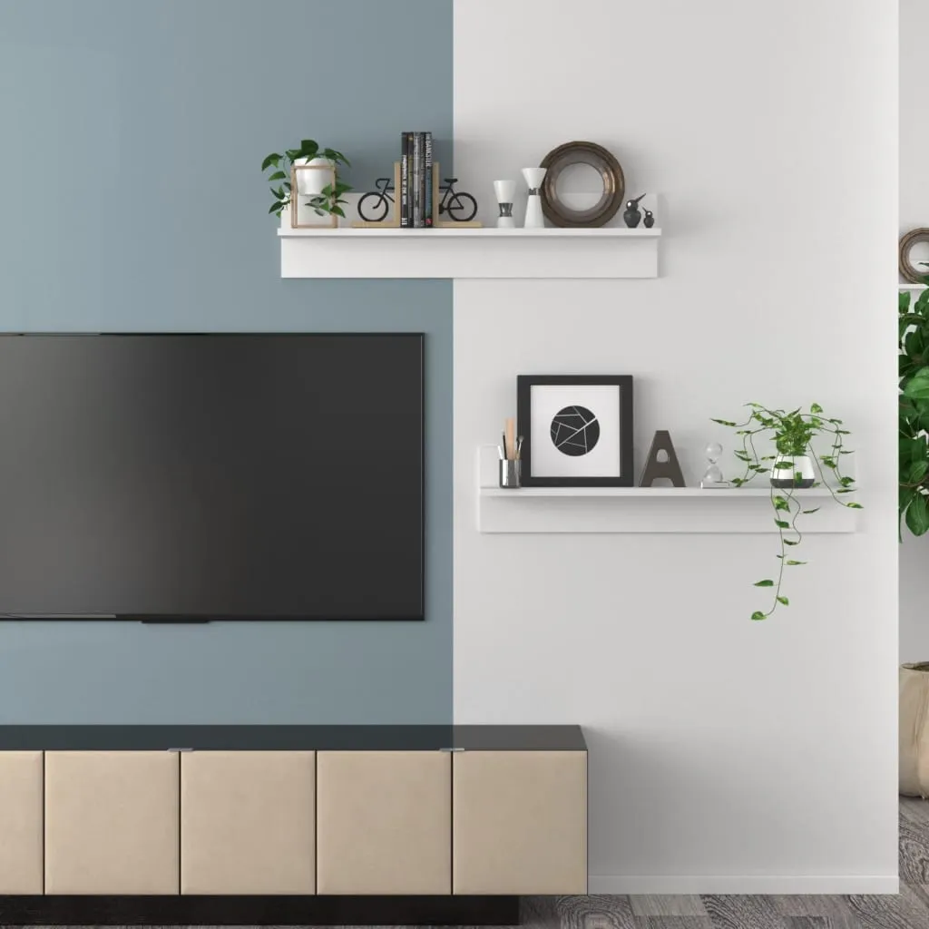 VidaXL Wandregale 2 Stk. Weiß 80x11,5x18 Cm Holzwerkstoff – Bild 4