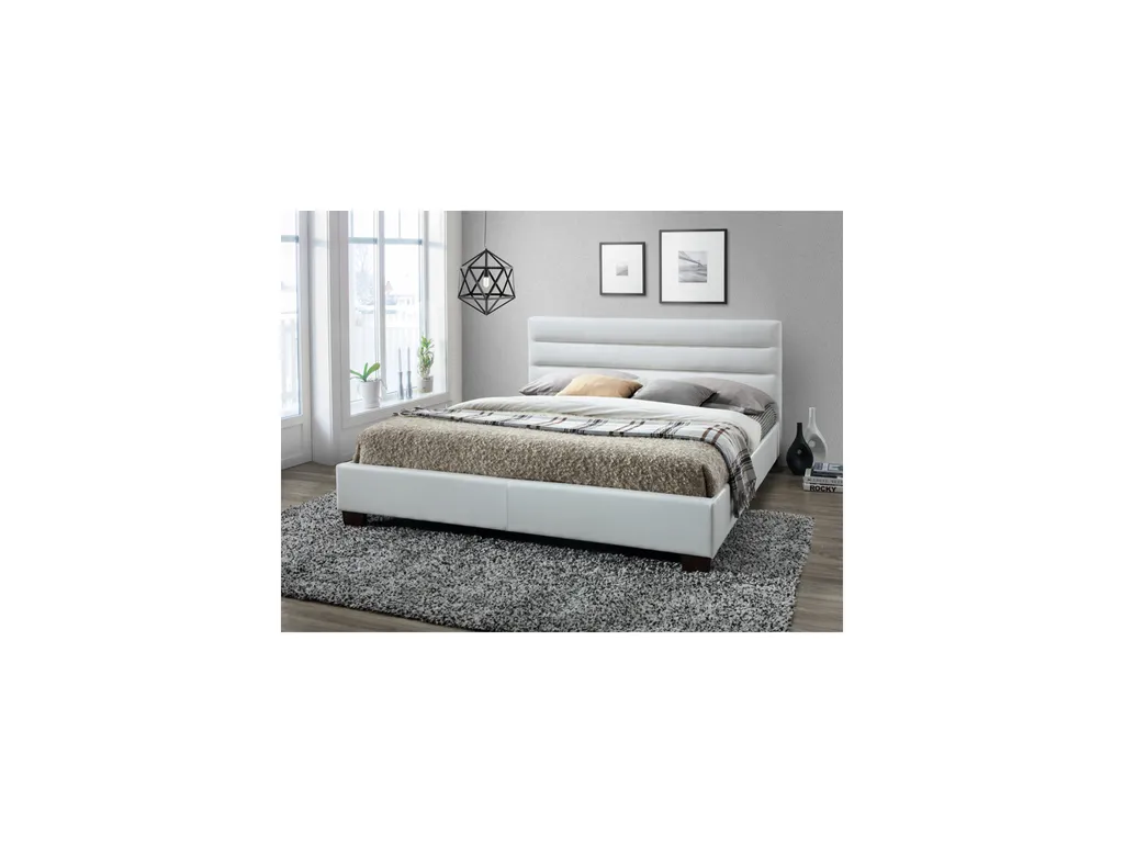 Polsterbett - Kunstleder - 160 X 200 Cm - Weiß - FAUSTIN – Bild 2