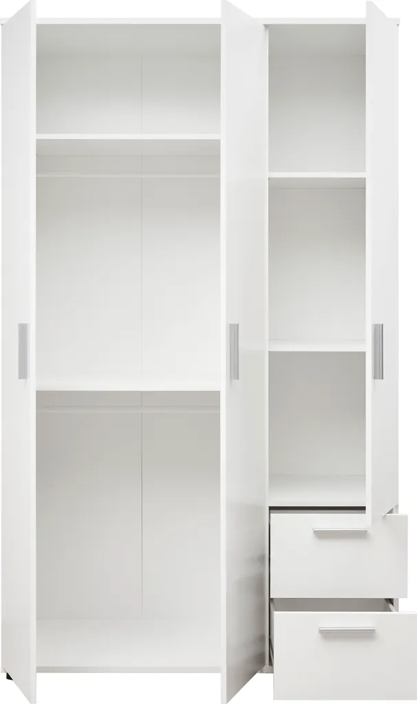 Schrank Kinderkleiderschrank Kinderzimmer Kleiderschrank "Christian I" Weiß – Bild 4