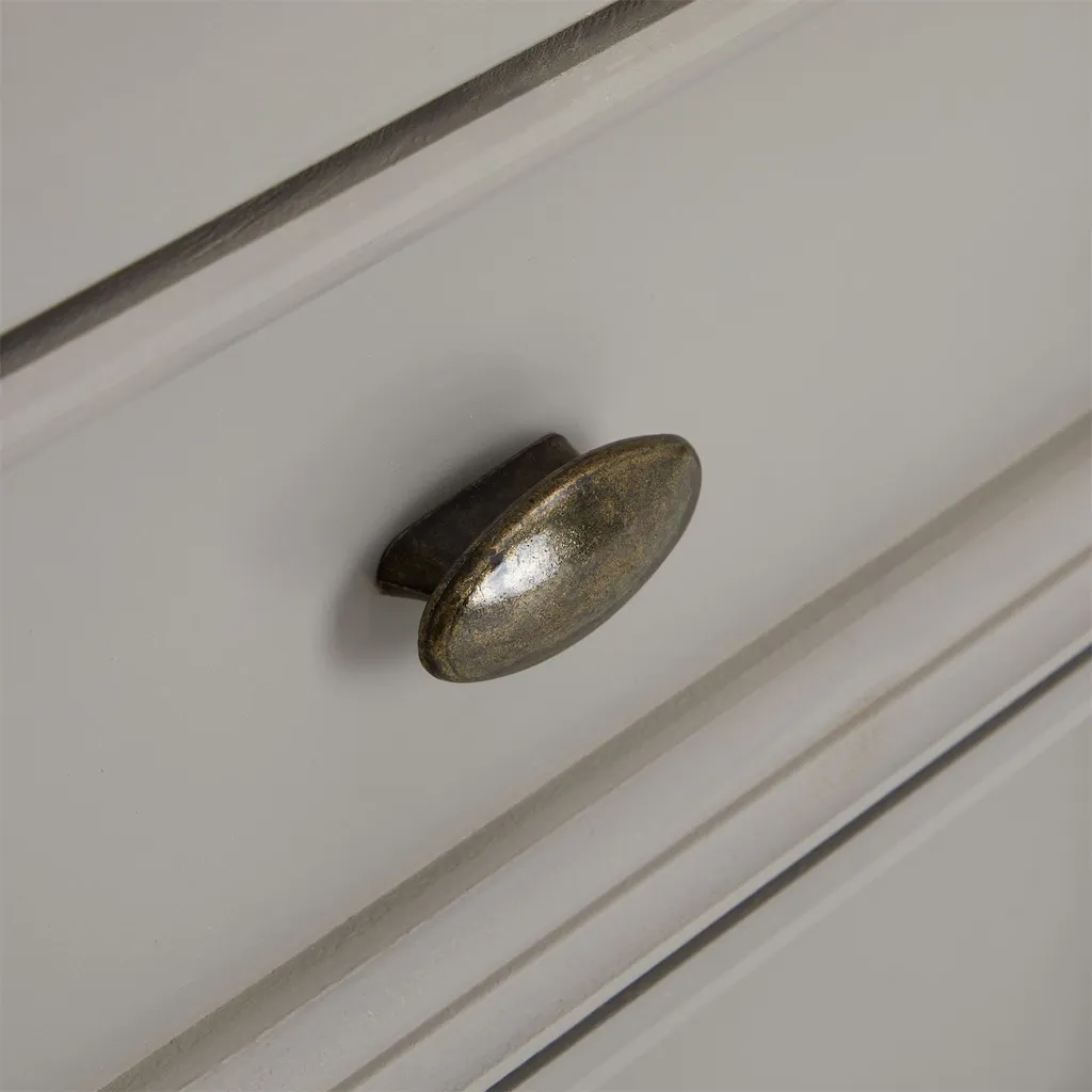 TV-Lowboard KENT, Schöner Fernsehschrank Aus Kiefer Massiv In Grau/braun, Praktisches Hifi-Möbel Mit 4 Schubladen, Attraktives Sideboard Mit Zwei Nischen – Bild 5