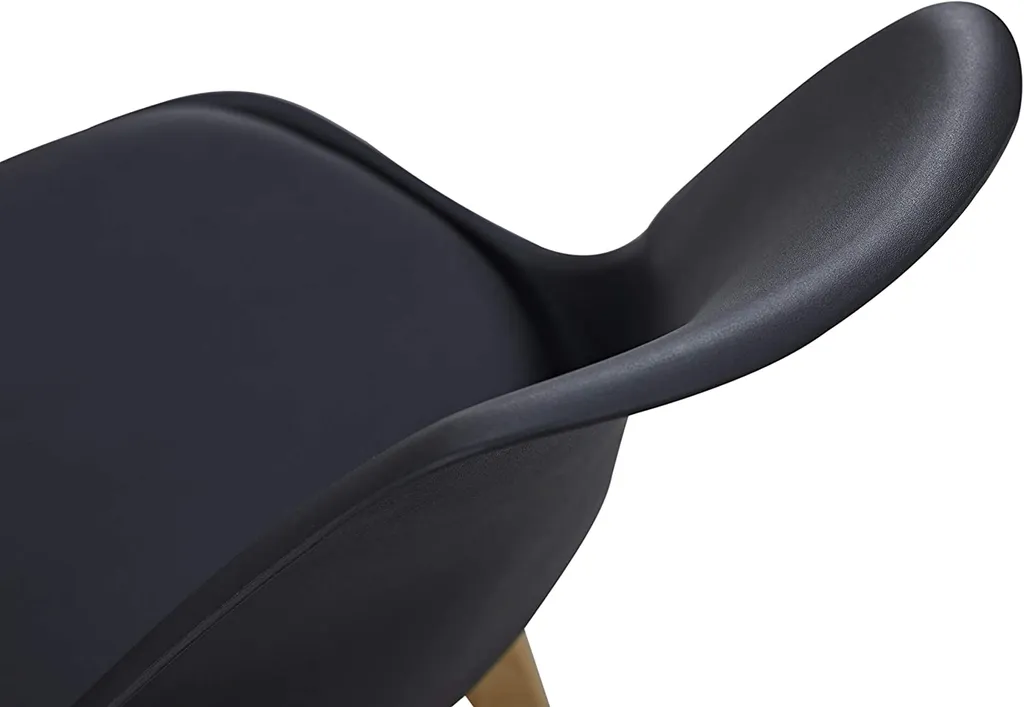 Esszimmerstuhl -4 Stück-Esszimmerstühle - Schalenstuhl - Gestell Aus Buchenholz - Schwarz – Bild 8