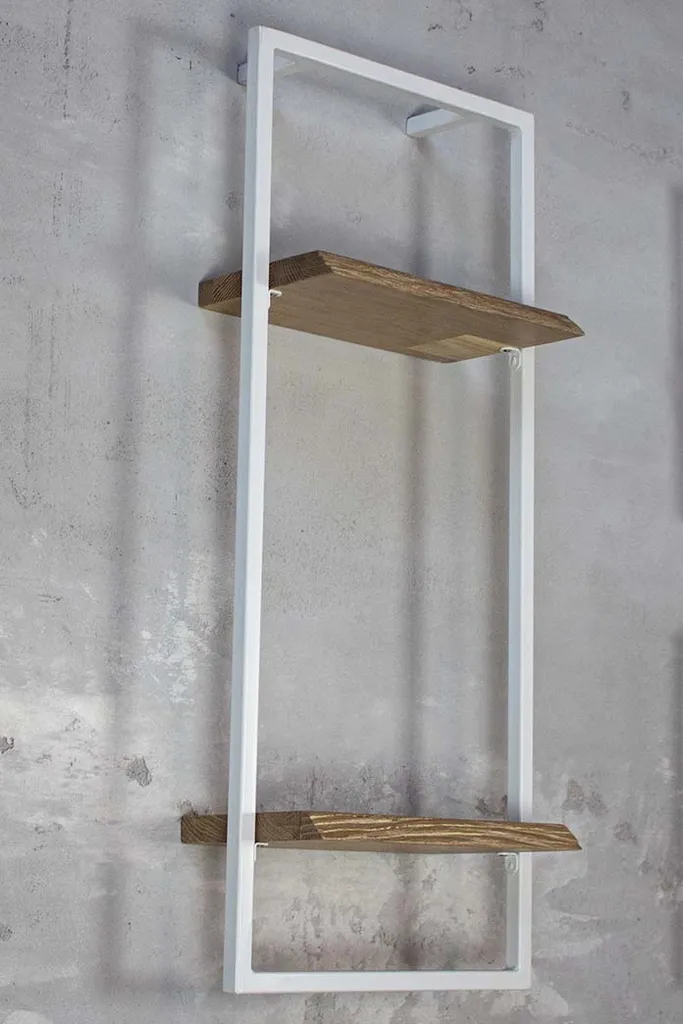 4-tlg. Wandregale In Weiß Gerahmt Mit Baumkante Von Holz4home® – Bild 5