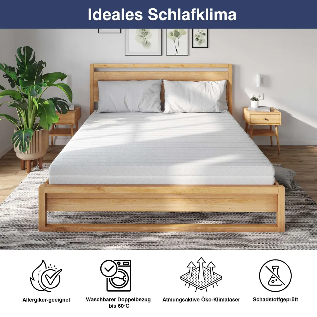 OrthoMatra KSP-500 - Das Original - 7-Zonen- Kaltschaummatratze Mit Waschbaren Klimafaserbezug : H3 : 140x200 – Bild 4