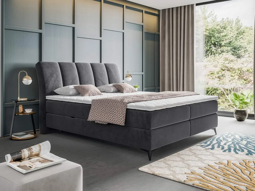 Mirjan24 Boxspringbett Forever, Bett Mit Zwei Bettkästen, Stilvoll Schlafzimmer Polsterbett (Fresh 32, Größe: 180x200 Cm) – Bild 2