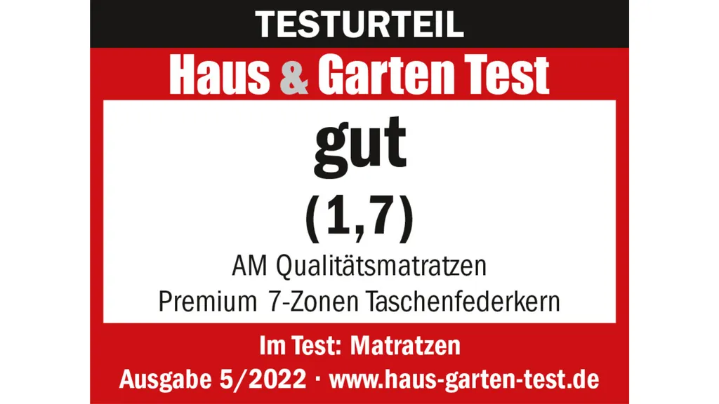 AM Qualitätsmatratzen | Premium 7-Zonen Taschenfederkernmatratze | 140x200 Cm | H2 | Tonnentaschenfederkernmatratze | 140/200 | Federkernmatratze | Härtegrad H2 | 7 Zonen | 24 Cm Höhe – Bild 5