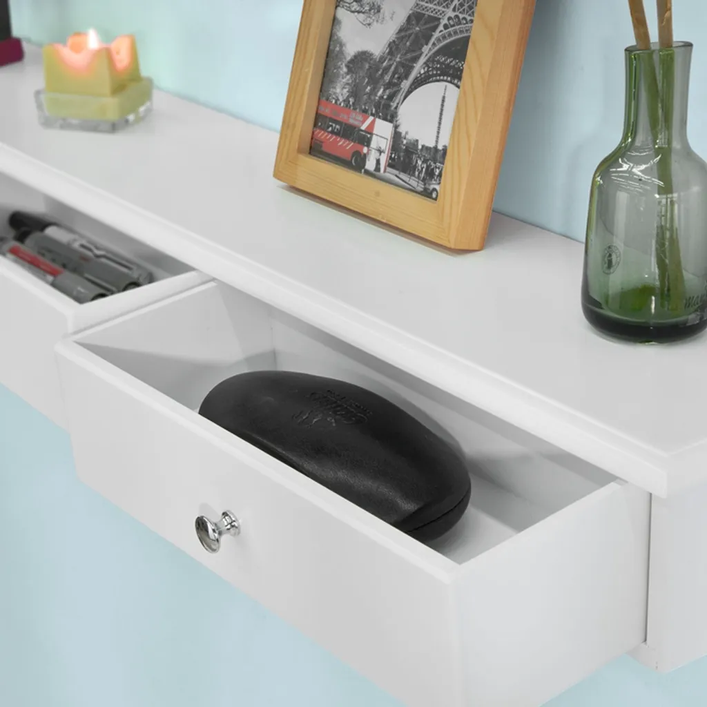 SoBuy® Wandschrank Mit 3 Schubladen,Hängeschrank,weiß,FRG43-L-W – Bild 5