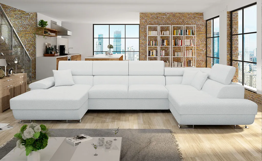 Mirjan24 Ecksofa Cotere Bis Premium, Bettkasten, U-Form (Farbe: Abriamo 5, Seite: Rechts) – Bild 2