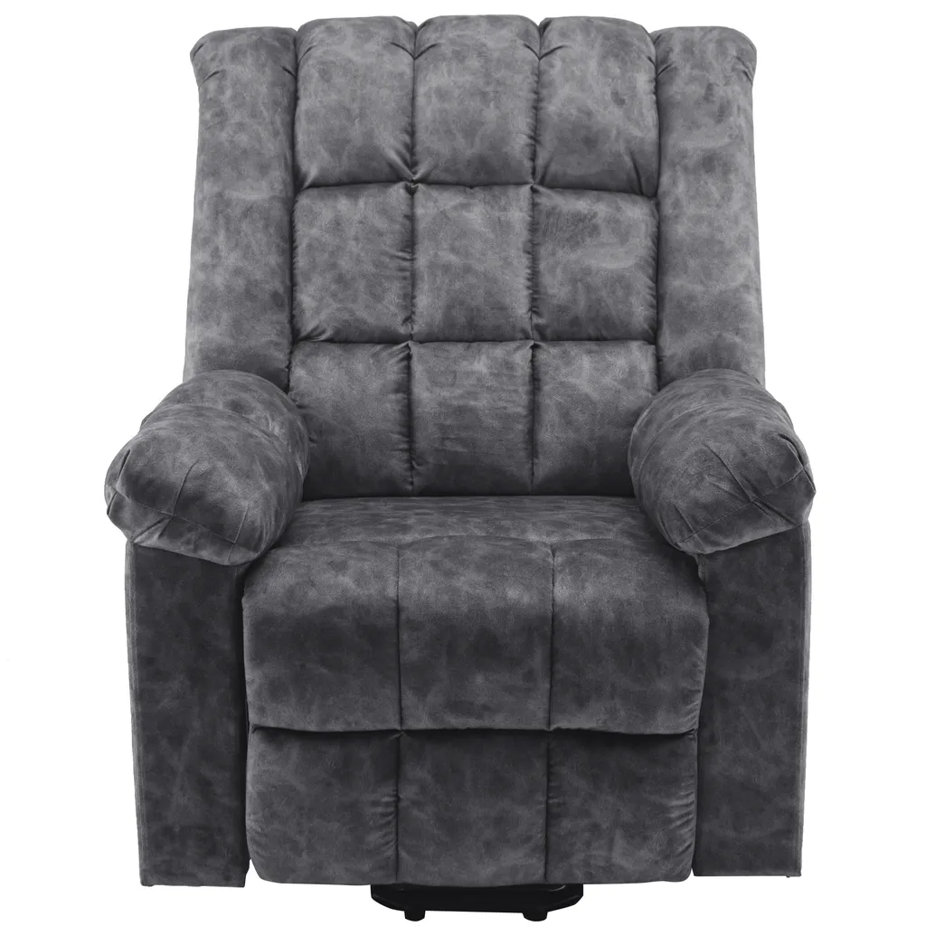 Merax TV-Sessel Elektrischer Aufstehhilfe Fernsehsessel Relaxsessel Mit Liegefunktion, Wärmefunktion Und Massagefunktion, Massagesessel Inkl. Timer Und Fernbedienung, Grau – Bild 11