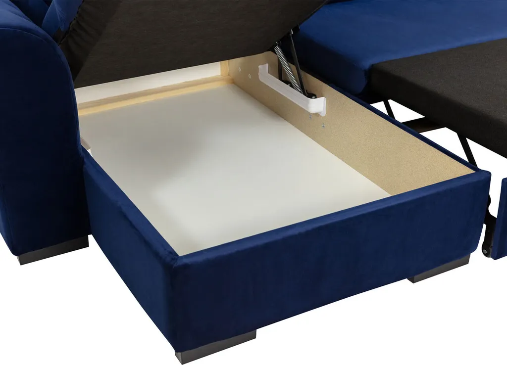 Mirjan24 Ecksofa Gerdin, Stilvoll Eckcouch Mit Bettkasten Und Schlaffunktion (Magic Velvet 2250 + Senegal 825, Seite: Links) – Bild 10