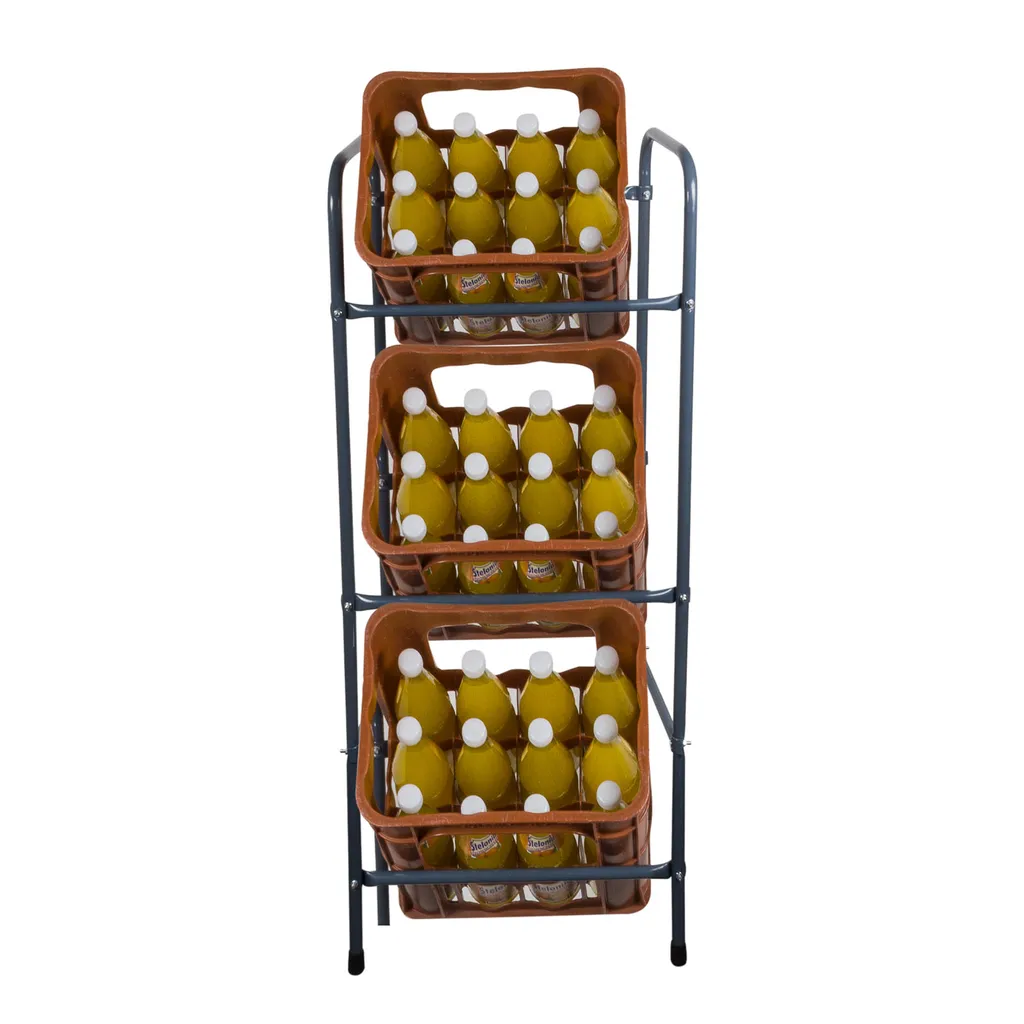 Getränkeregal Kartons Boxenregal Kistenregal Klappboxenregal Lagerung Für 3 Kisten – Bild 2