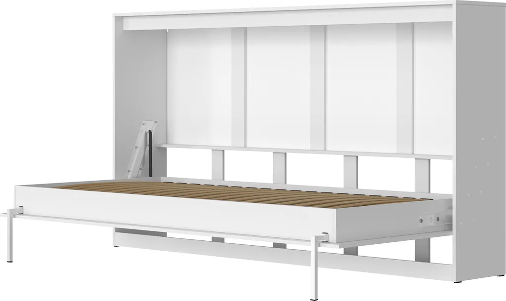 SMARTBett Schrankbett Classic 100x200cm Horizontal Weiss