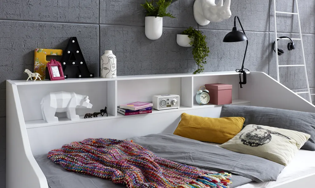 RELITA Funktionsbett Rene 90x 200 Auf 180 X 200 Cm Liegefläche Ausziehbar, Inkl. 2 Schubladen Und Regal – Bild 4