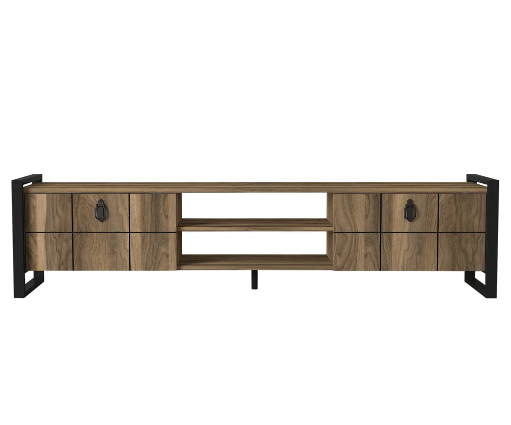 TV Lowboard Lost Mit Metallfüßen Walnuss | B 184,5 Cm X H 45 Cm X T 34 Cm – Bild 4