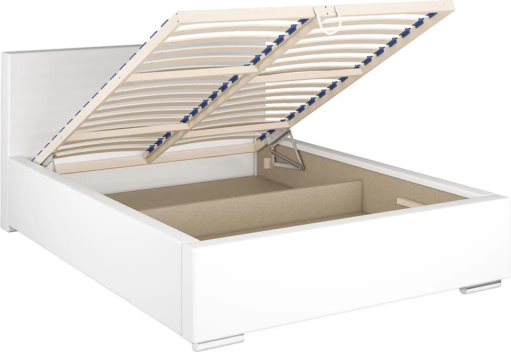 GRAINGOLD Polsterbett 160x200 Cm Artis - Boxspringbett, Doppelbett Mit Lattenrost - Glamour Bett - Weiß – Bild 3