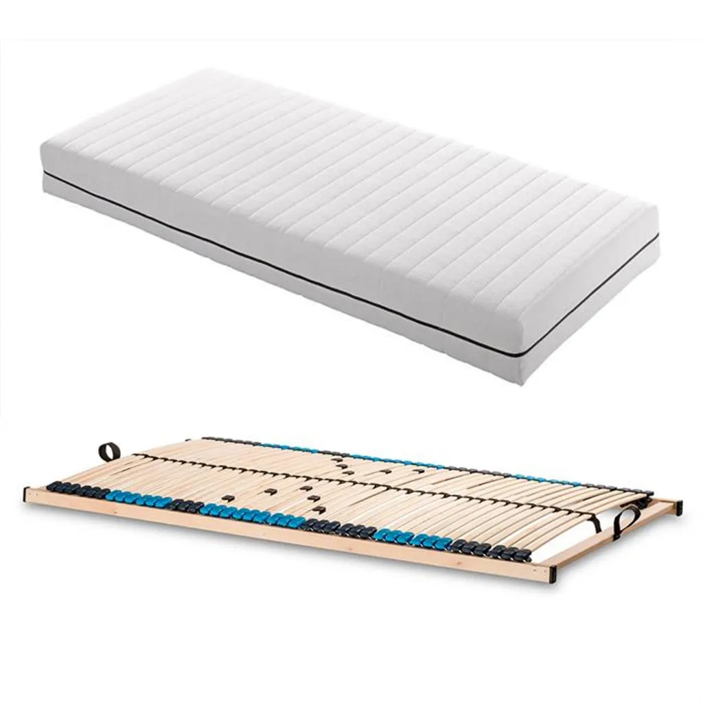 Matratzenset OrthoMatra KSP-500 - Das Original - 100x200 Cm, Härtegrad H3 + Lattenrost Superflex NV