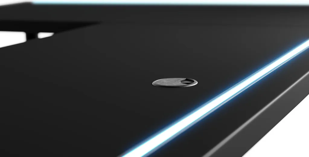 Eck-Computertisch LOOK N, 200/135x73-76x65, Schwarz, Recht – Bild 4